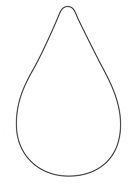 Droplet Emoji coloring page image