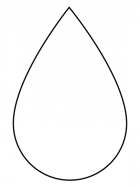 Droplet Emoji coloring page image