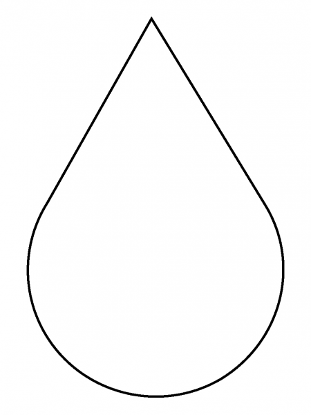 Droplet Emoji coloring page image