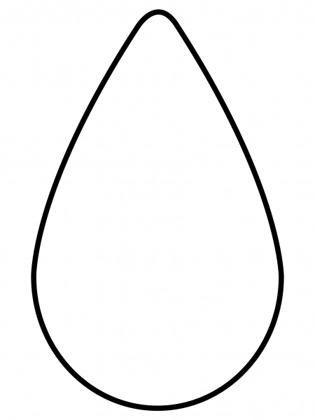 Droplet Emoji coloring page image