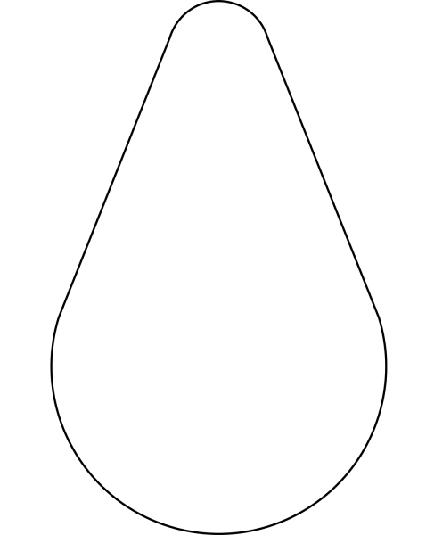 Droplet Emoji coloring page image