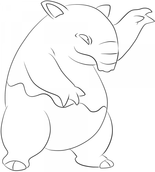Drowzee coloring page image