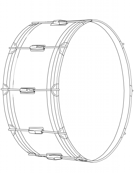 Drum coloring page image
