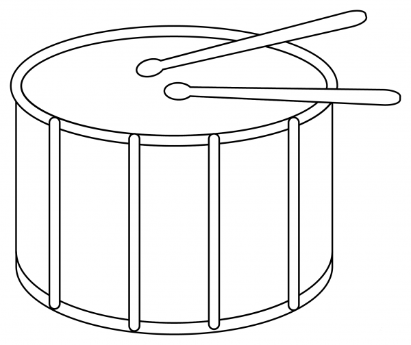 Drum coloring page image