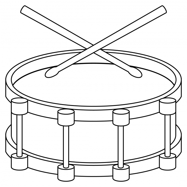 Drum coloring page image