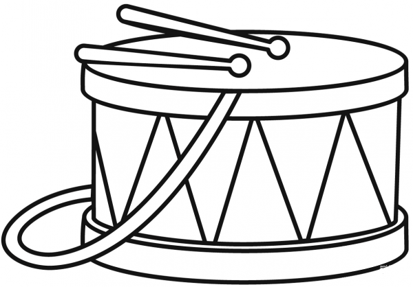 Drum coloring page image