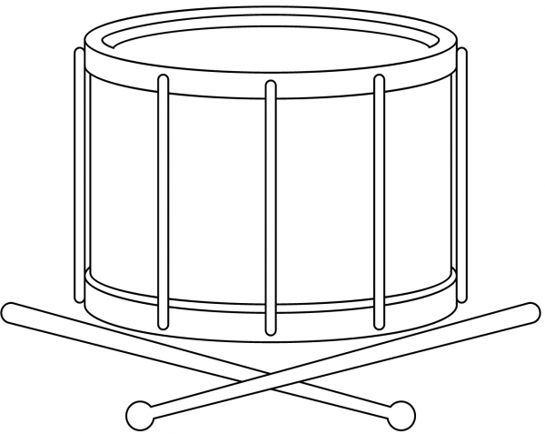 Drum coloring page image