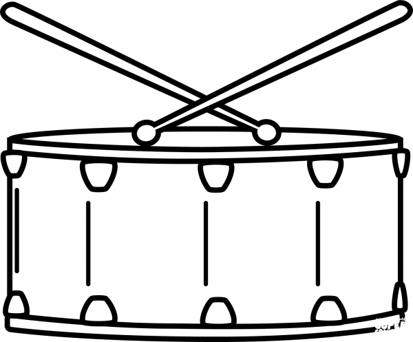 Drum coloring page image