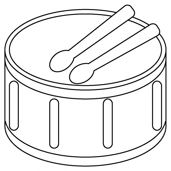 Drum Emoji coloring page image