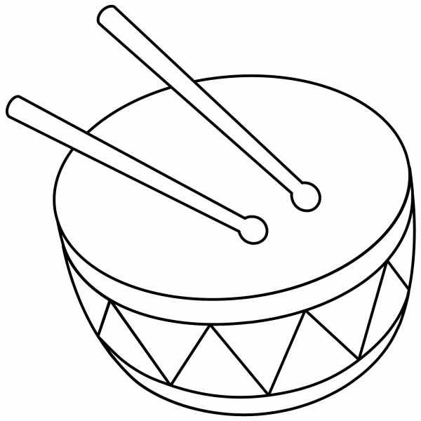 Drum Emoji coloring page image