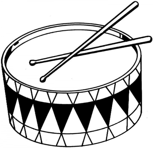 Drums  coloring page image