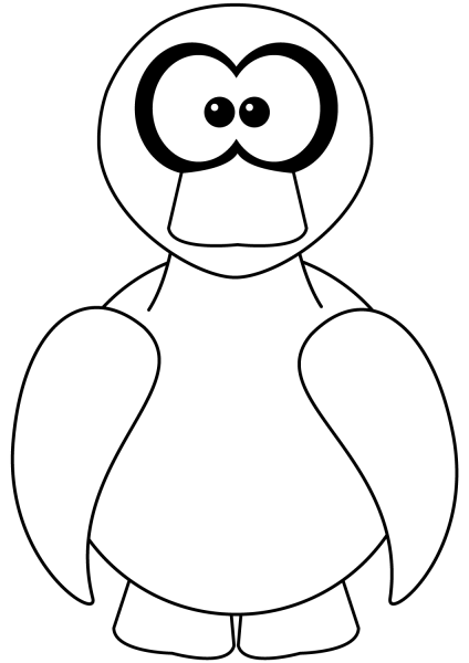 Duck Bird coloring page image