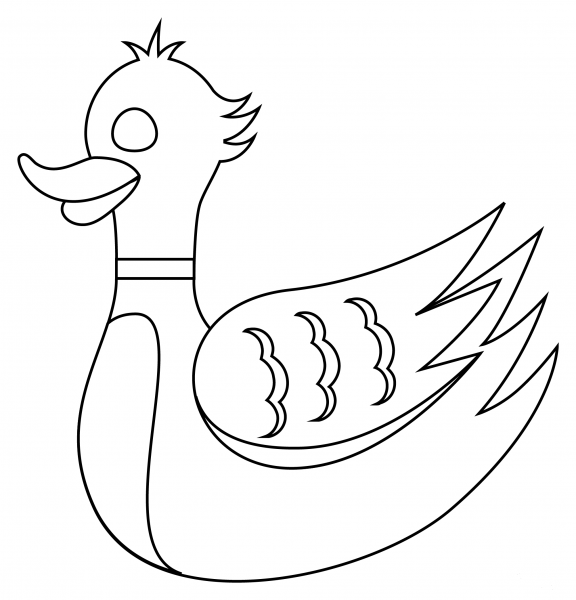 Duck coloring page image