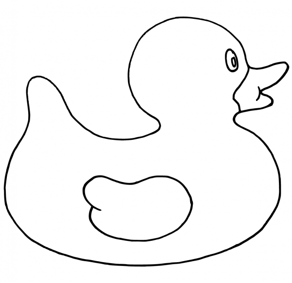 Duck coloring page image