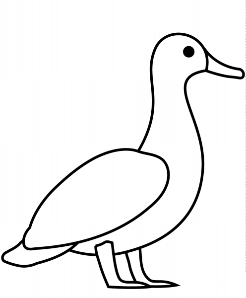 Duck coloring page image