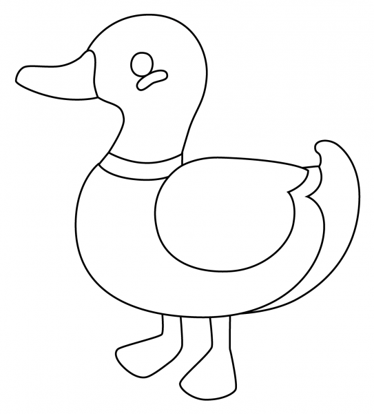 Duck Emoji coloring page image