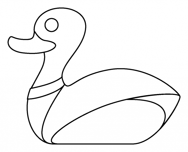 Duck Emoji coloring page image