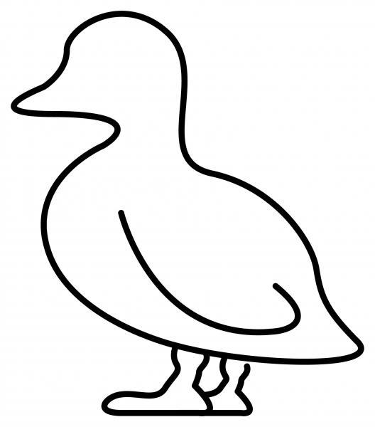 Duck Emoji coloring page image