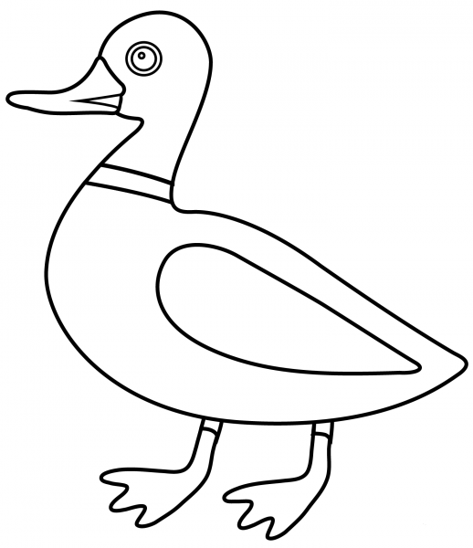 Duck Emoji coloring page image
