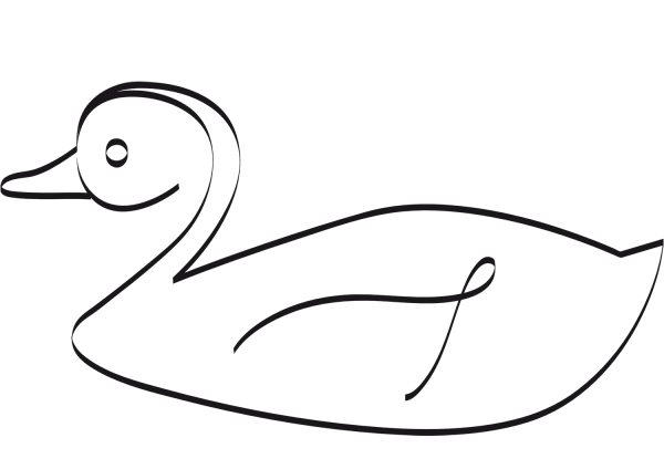 Duck in a Puddle coloring page image
