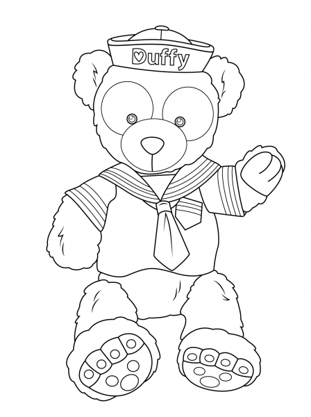 Duffy The Disney Bear coloring page image