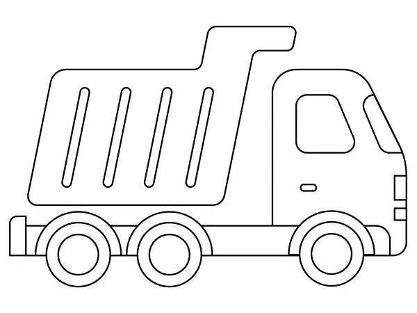 Dump Truck coloring page image