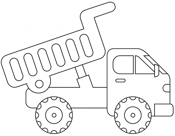Dump Truck coloring page image