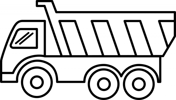 Dump Truck coloring page image