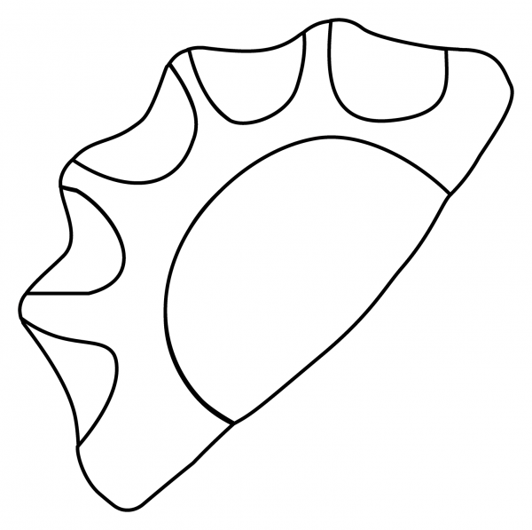 Dumpling Emoji coloring page image