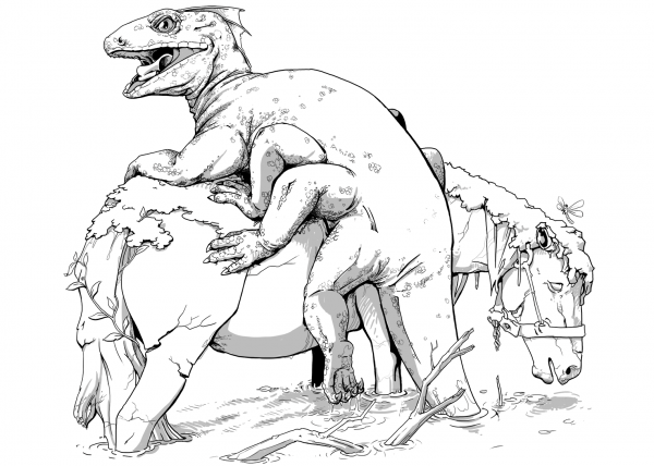 Dungeons and Dragons Basilisk coloring page image