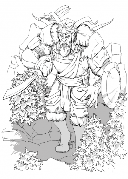 Dungeons and Dragons Giant coloring page image