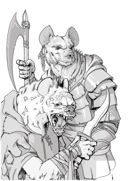 Dungeons and Dragons Gnolls coloring page image