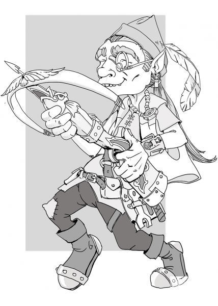 Dungeons and Dragons Gnome coloring page image