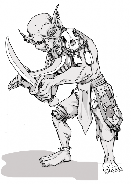 Dungeons and Dragons Goblin coloring page image
