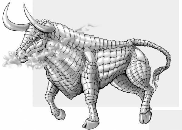 Dungeons and Dragons Gorgon coloring page image