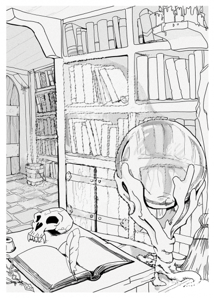 Dungeons and Dragons Invisible Stalker coloring page image