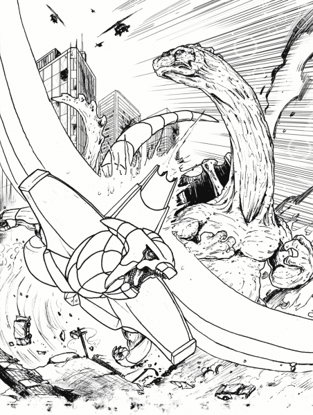 Durontus and Angelus coloring page image