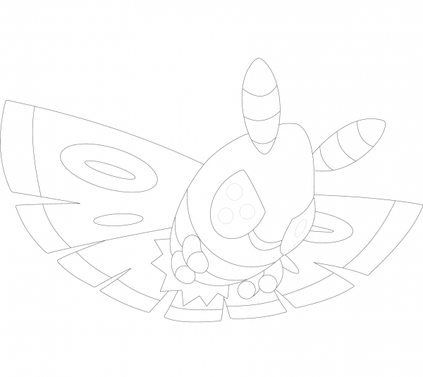 Dustox coloring page image