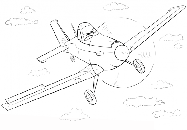 Dusty Crophopper coloring page image