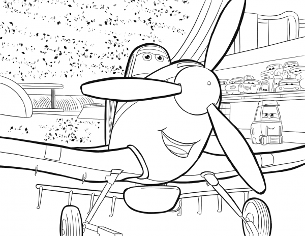 Dusty Crophopper is a Winner! coloring page image