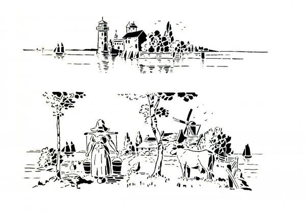 Dutch Landscape 2 coloring page image