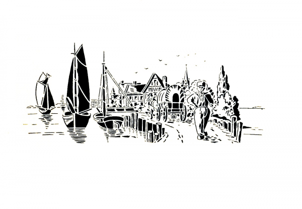 Dutch Landscape 3 coloring page image