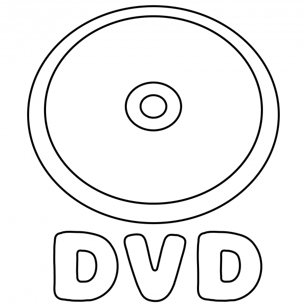 DVD Emoji coloring page image