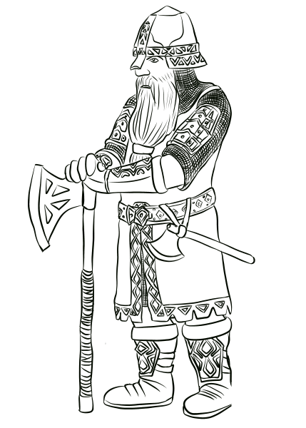 Dwarf Gimli coloring page image