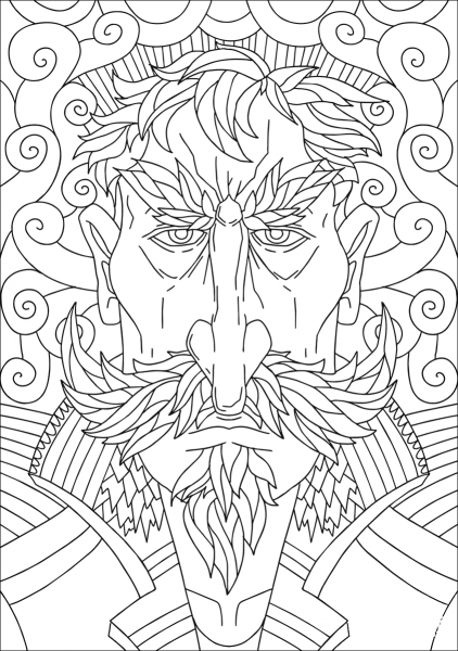 Dwarf Portrait coloring page image