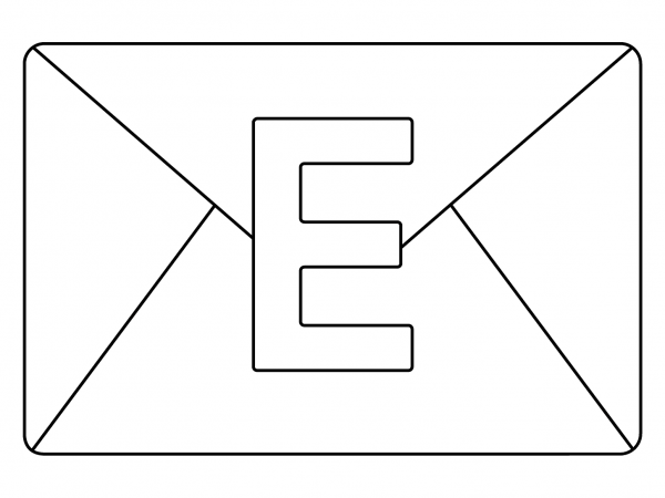 E-Mail Emoji coloring page image