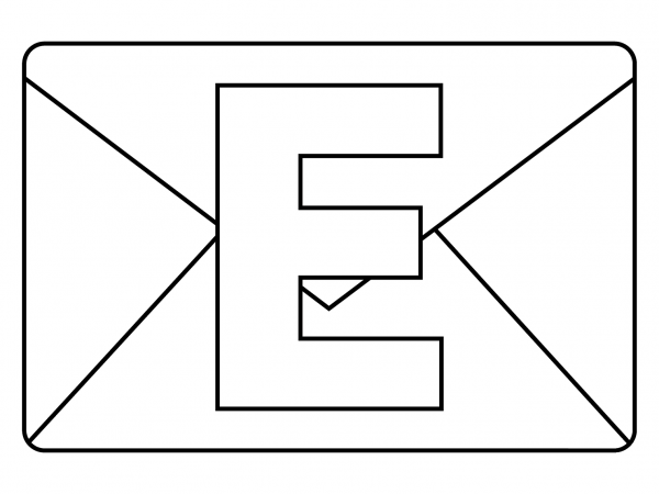 E-Mail Emoji coloring page image