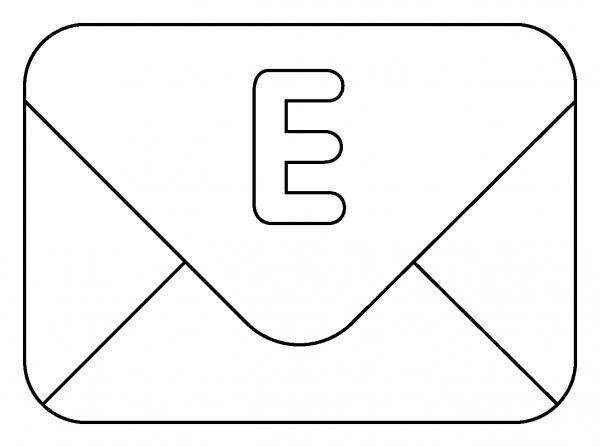 E-Mail Emoji coloring page image