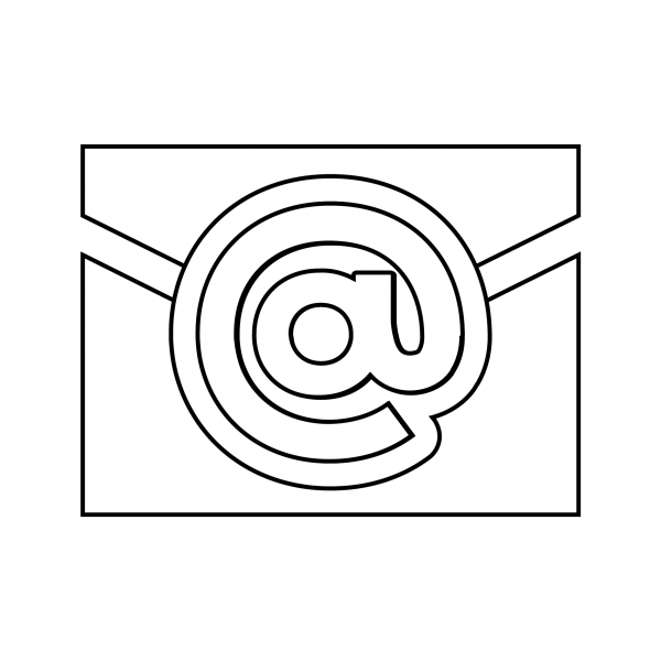 E-Mail Emoji coloring page image