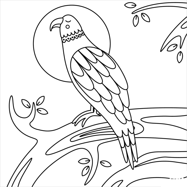 Eagle coloring page image